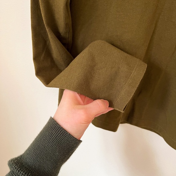 Frank & Oak Green Modal Cotton Mock Neck - Picture 2 of 5